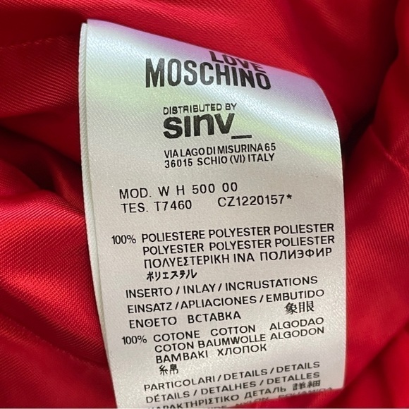 Love Moschino red ruffle jacket zip up 6 - Picture 8 of 8